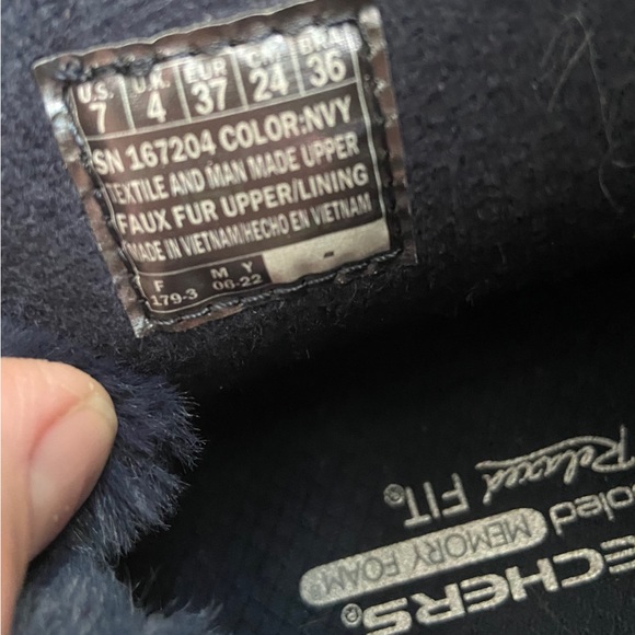 Skechers Women's Quilted Side-Zip Boots, Blue Size 7 - Picture 7 of 9